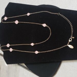 Ann Taylor Pink Enamel Necklace.